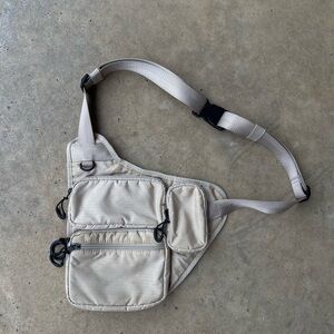 Zara Men’s Crossbody Tan Bag With Multiple Pockets And Storage